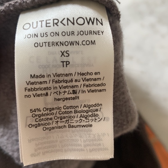 Outerknown extra small terry cloth joggers, gray excellent used condition - Picture 5 of 5